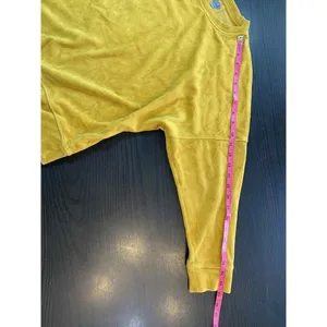 Aerie Soft‎ Velour Sweatshirt Women XS Mustard Yellow Oversized Cozy Top Comfy thumbnail 11