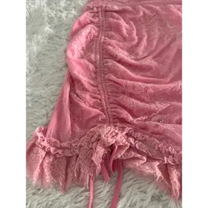 Dolls kill Sugar Thrillz pink lace mini skirt sz M‎ Medium thumbnail 2