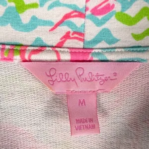 Lilly Pulitzer Skipper Popover Pink Lobster Pullover Quarter Top Med Resortwear thumbnail 6
