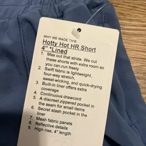 Lululemon Hotty Hot Shorts 4” Lined Color Oasis Blue thumbnail 3