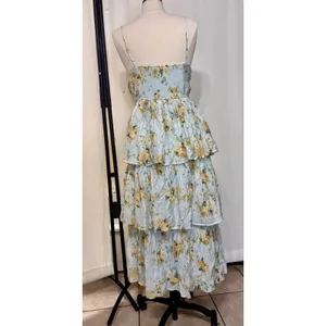 By The River Women’s Small Floral Ruffles Maxi Dress Whimsical Fairy *read Desc thumbnail 13