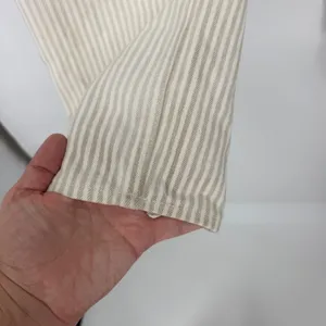 Abercrombie & Fitch 90s Relaxed Jean High Rise Striped Tan White 27 4S thumbnail 4