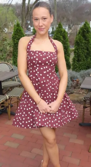 MAEVE Square Neck Fit and Flare Mini Dress in Brown Size Medium thumbnail 1