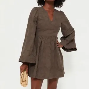 Tuckernuck Hyacinth House Brown Flare Sleeve Mini Dress thumbnail 3