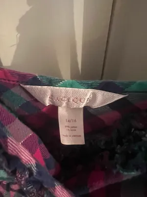 Flannel Ruffled Babydoll Nightgown thumbnail 2