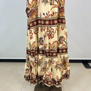 NWOT Farm Rio Aura Floral Sand Sleeveless Midi Dress Size XL thumbnail 8
