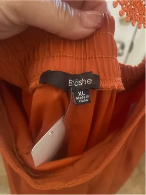 Women's Blashe Orange Lace Jumpsuit Size XL thumbnail 2