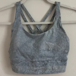 Lululemon Energy Bra Long Line Ice Dye Size 4 Gray thumbnail 6