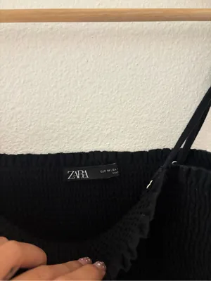 Zara smocked peplum top thumbnail 4