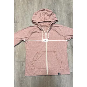 American Giant Lightweight Full Zip Hoodie Women's Large Heather Red Made in USA thumbnail 5