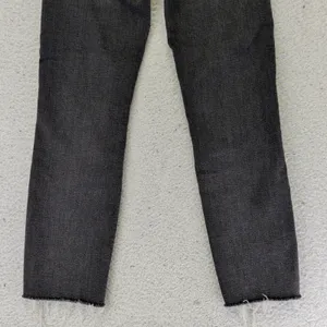 Edwin Bree Slim Straight Jeans Womens 25 Ash‎ Black Faded Raw Hem Made in USA thumbnail 6