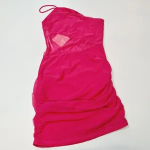 Superdown Jerica Mesh Mini Dress in Pink XS thumbnail 12