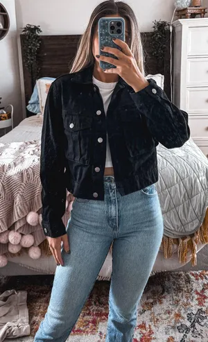 Divided Black Jean Jacket thumbnail 1