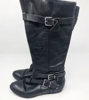 Aldo | Faux Leather Knee High Belted Boots thumbnail 1