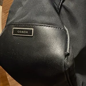 Coach Classic K1K 7434 Vintage Black Twill & Leather Carryall Bag thumbnail 10
