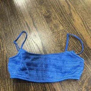 Triangl Swimwear Mica Balearic Bikini Top in Blue thumbnail 3