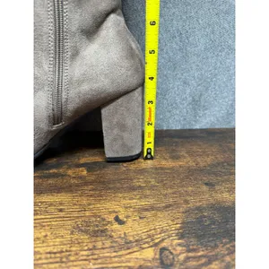 Rouge Helium Taupe Faux Suede Over The Knee Boots Size 10 Block Heel Slouchy thumbnail 7