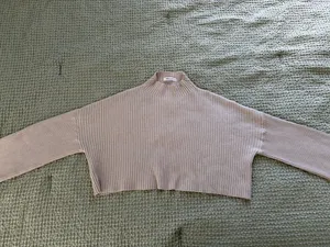 Olivaceous turtle neck sweater bell sleeve, size medium thumbnail 7