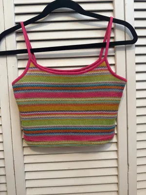 SheIn rainbow knit tank top thumbnail 2
