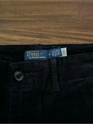 NWOT Polo Ralph Lauren Cotton Corduroy Wide-Leg Pant | Size: 10 | Black thumbnail 5