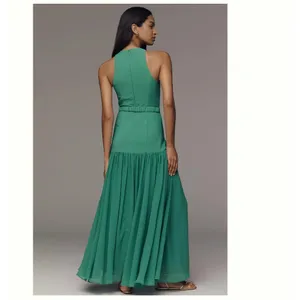 NWT Hutch Belted Maxi Dress Women Size 16W 2026 Style Green Belted Pleated thumbnail 12