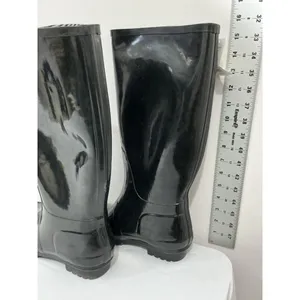 Womans Target Black Size 7 Tall Rubber Rain Boots NWT thumbnail 4