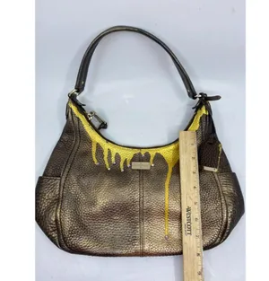 Cole Haan Leather Crossbody Brown Gold Customized thumbnail 7