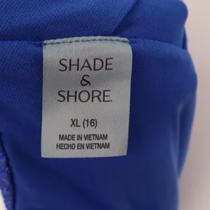 Shade & Shore One Piece Swimsuit Womens XL (16)‎ Blue Scoop Neck Full Coverage thumbnail 4