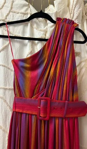 Retrofête Andrea Maxi Dress In Rainbow Red thumbnail 5