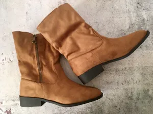Brown Suede Boots, Size 9 thumbnail 1