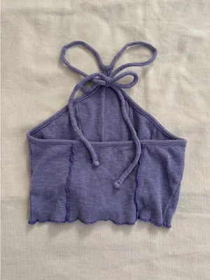 Urban Outfitters Halter Crop Top - Purple, Size Small thumbnail 2