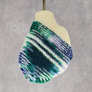 Green Purple Crochet Knit Bucket Cap Hat Fun VTG Y2K Funky‎ Beanie thumbnail 3