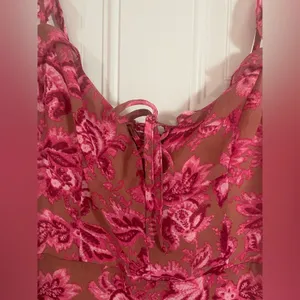 White Fox Boutique Sweet Fling Mini Dress Large Floral Wedding Guest Spring thumbnail 2