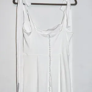 Lulus White Tie-Strap Wedding Dress with Train NWT Size Small thumbnail 7