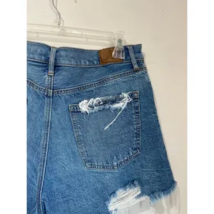American Eagle‎ Distressed Denim Cutoff Shorts Sz 10 High Rise Frayed Hem Summer thumbnail 7