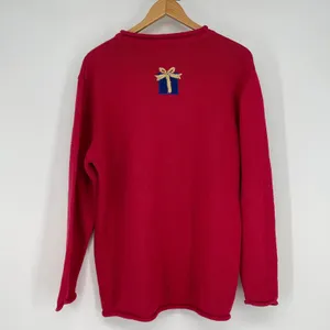 Cherokee Red Teddy Bear Christmas‎ Holiday Present Sweater Womens XL Uique thumbnail 2