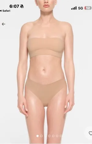 SKIMS NAKED BANDEAU BRA IN OCHRE strapless size XXS‎ nwt thumbnail 1