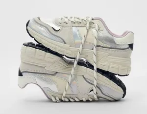 Zara iridescent piece sneaker silver (Size 5) New with tag thumbnail 4