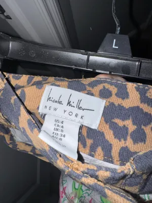 Nicole Miller cheetah print jeans thumbnail 3
