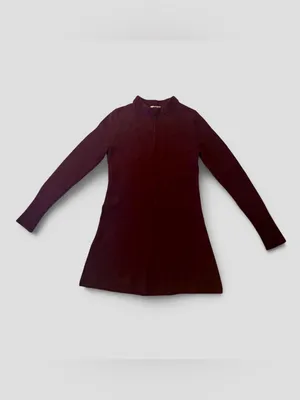 Madewell Wool Blend Sweater Mini Dress dark pomegranate color NY269 Size S NWT thumbnail 4