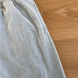 Aritzia Tna Joggers Sweatpants Velour Size S Light Blue thumbnail 2