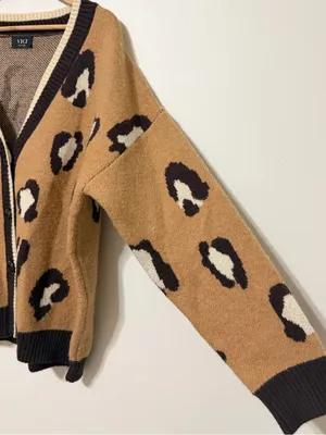VICI Leopard Cardigan Sweater Size XL Women’s thumbnail 6