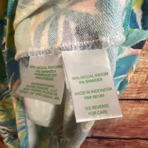 Lilly Pulitzer Devon Serenity Dress Medium Mini Tunic Tropical Hawaii Green Blue thumbnail 6