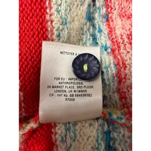 Sparrow Anthropologie Merino Wool Mohair Striped Fair Isle Cardigan Sweater M thumbnail 6