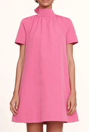 NEW NWT STAUD Mini Ilana Dress In Lollipop Pink thumbnail 1