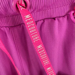 Med‎ Couture Energy Womens Jogger Scrub Pants Magenta Workwear Lightweight Small thumbnail 3