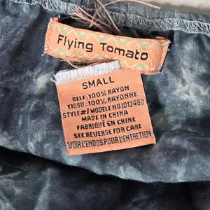 Flying Tomato Maxi Halter Dress Tie Dye‎ Boho Tribal Neon Embroidered Tassel Sm thumbnail 5