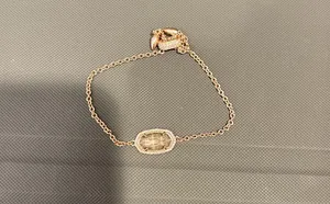 Kendra Scott Gold Bracelet with Clear Stone thumbnail 1