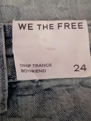 Free People We The Free Deep Trance Dropped Jacquard Jeans Sz.24 thumbnail 7