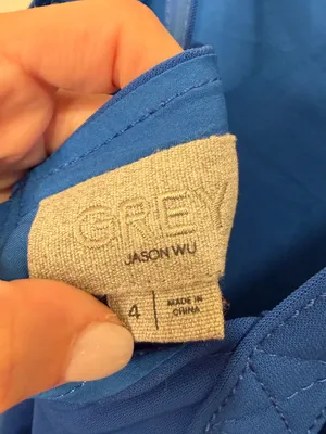 GREY Jason Wu Cobalt‎ Blue Belted Midi Dress Size 4 thumbnail 4